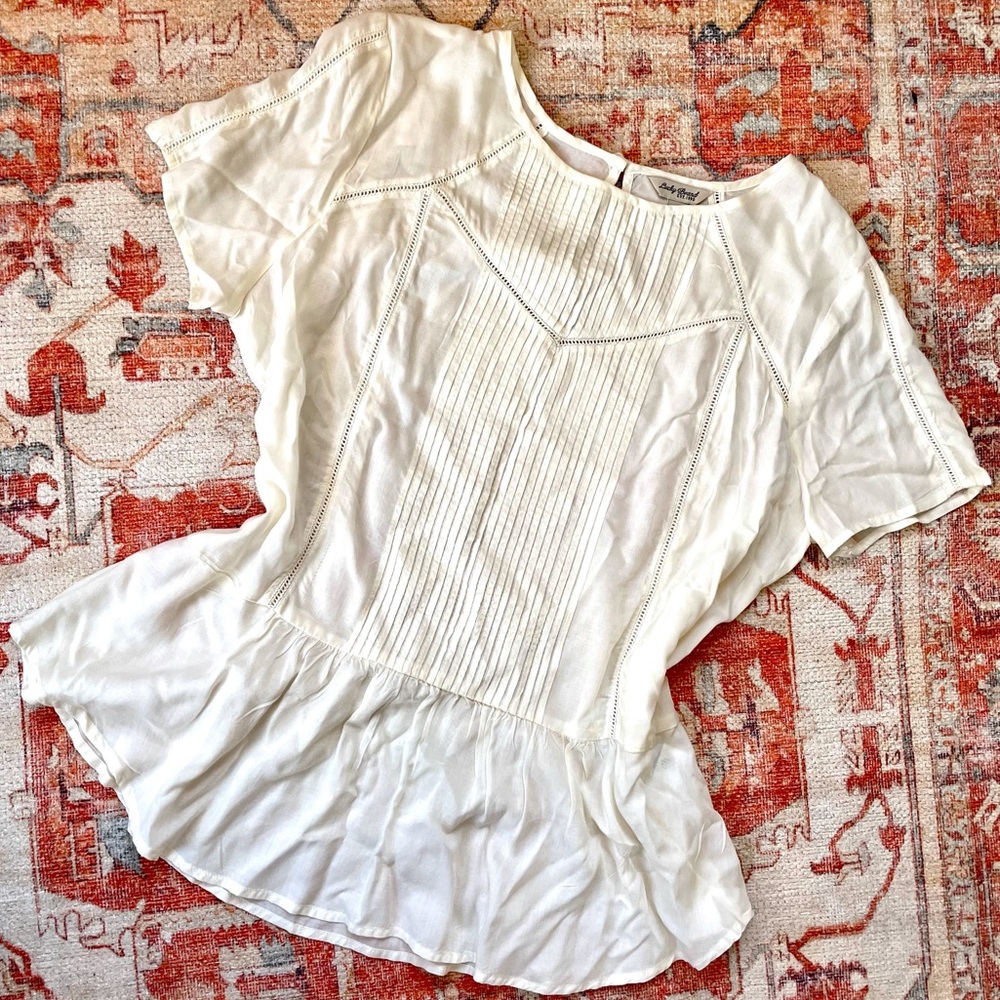 * NWOT Lucky Brand Boho White Top *